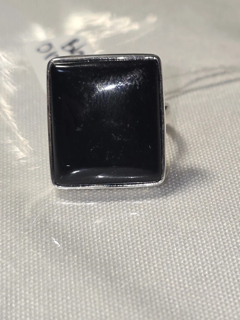 Classic Black Onyx Square Ring - Accessories